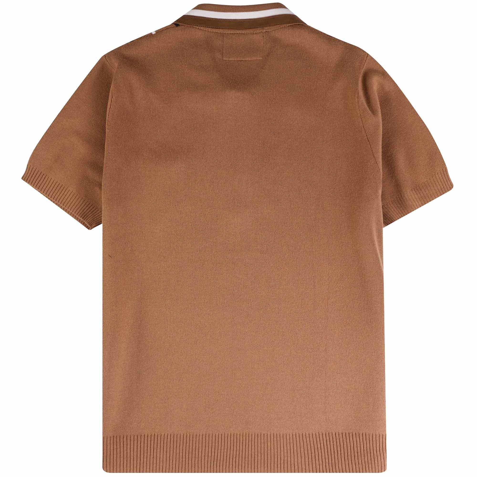 Gabicci Vintage 50th Anniversary Robyn Zip Up Polo Shirt - Honeycomb