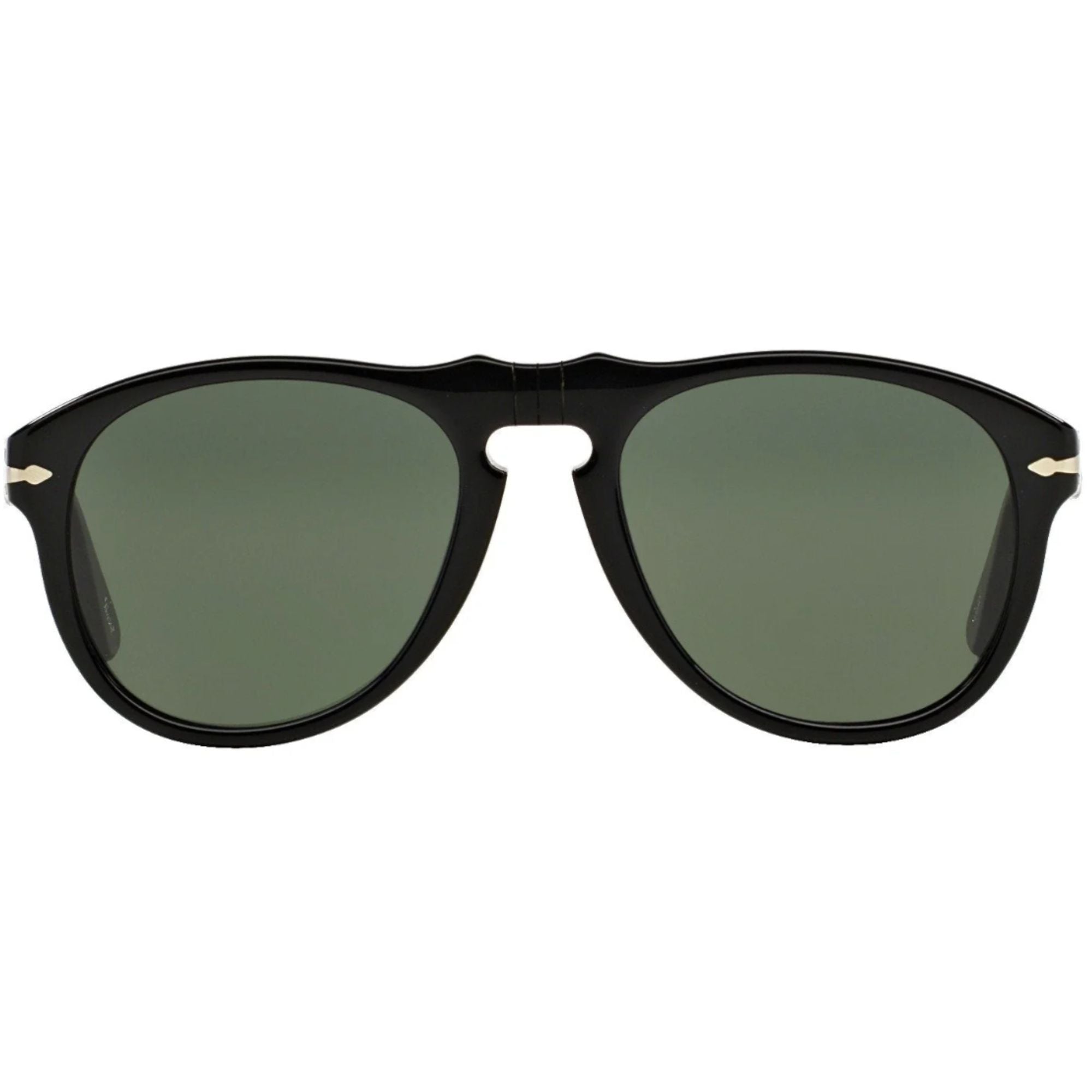 Persol 0PO0649 Aviator Sunglasses - Black/Green