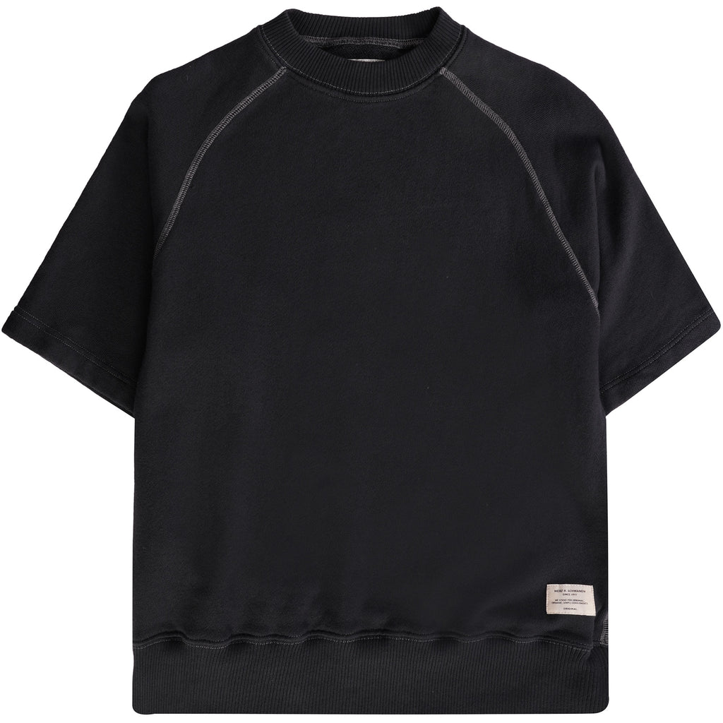 Merz b Schwanen Short Sleeve Sweatshirt - Charcoal