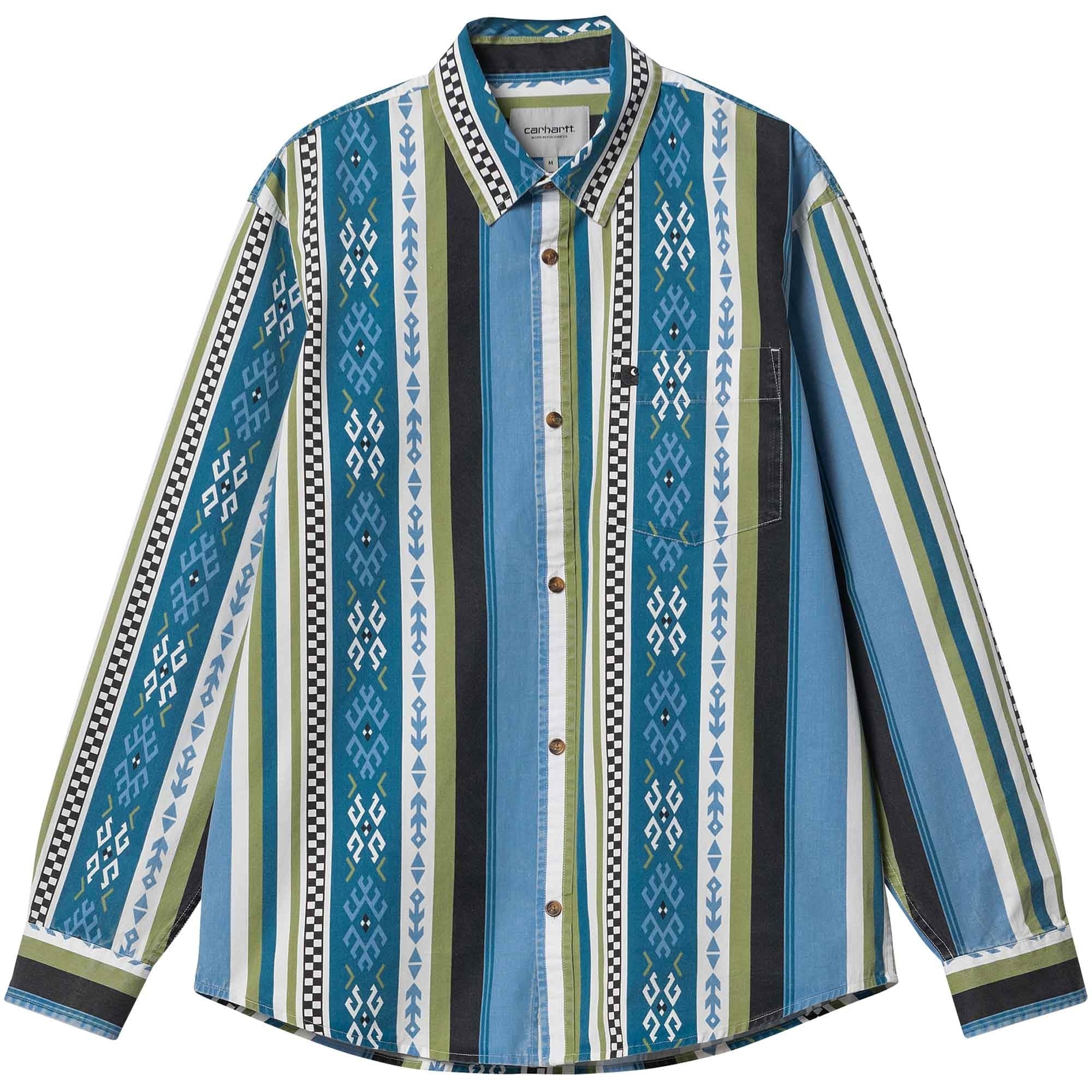 Carhartt WIP Long Sleeve Coba Shirt - Piscine