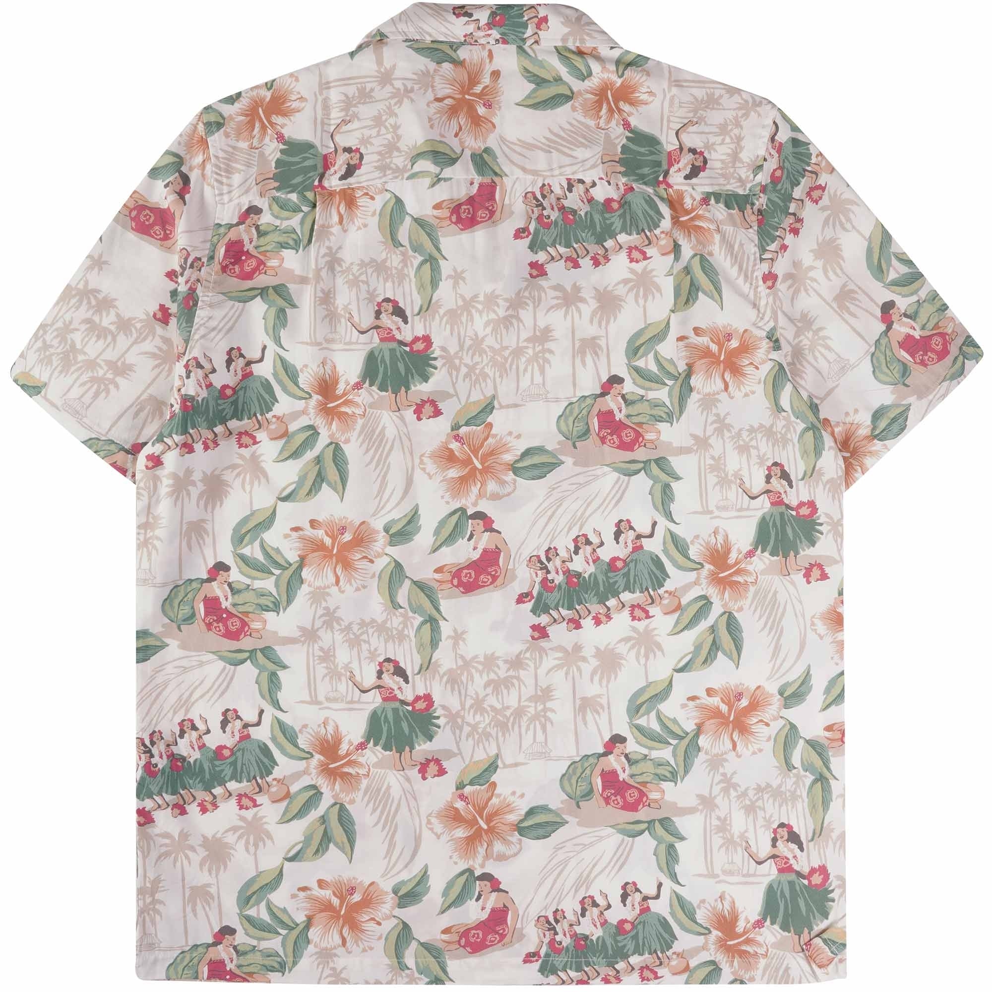 Reyn Spooner Hula Show Pareo Camp Shirt - White