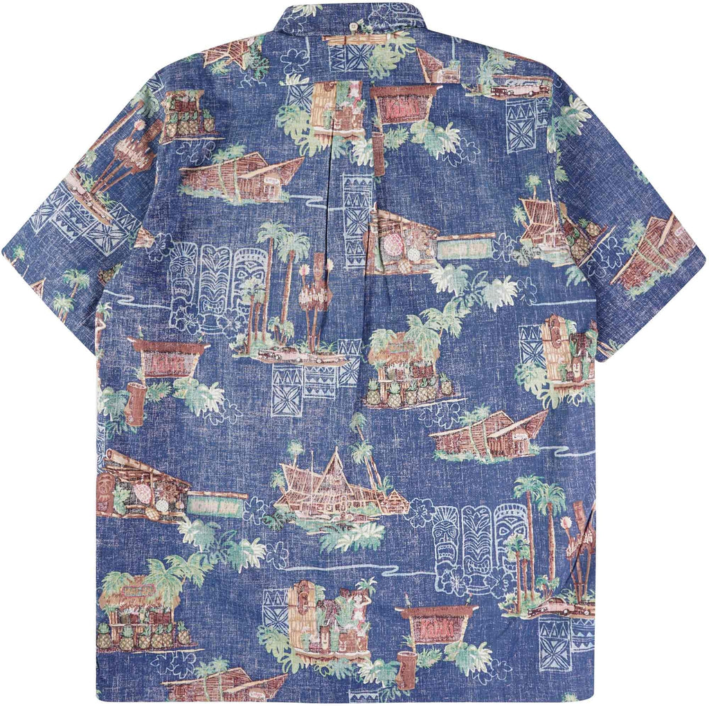 Reyn Spooner Tiki Bars Shirt - Dress Blue