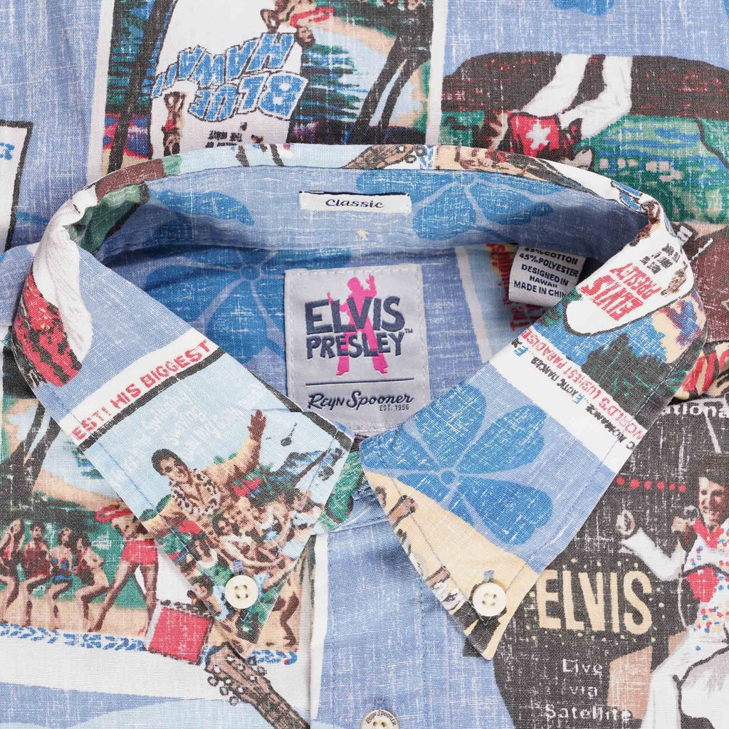 Reyn Spooner Elvis in Hawaii Shirt - Blue