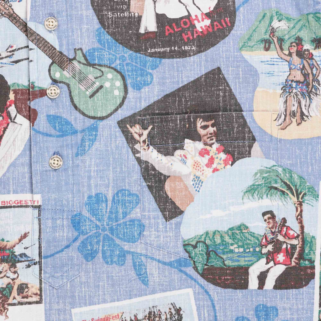 Reyn Spooner Elvis in Hawaii Shirt - Blue