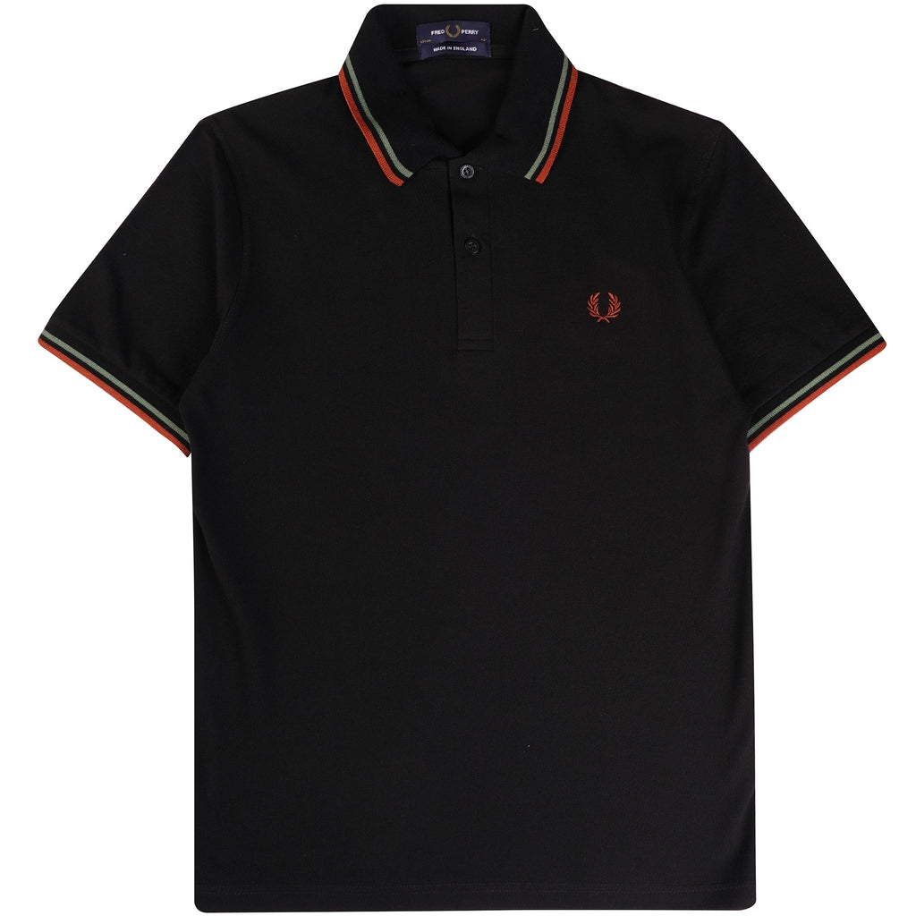Fred Perry Reissues M12 Twin Tipped Polo Shirt - Black