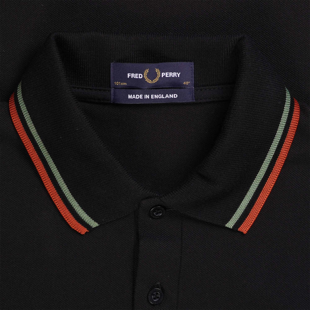 Fred Perry Reissues M12 Twin Tipped Polo Shirt - Black