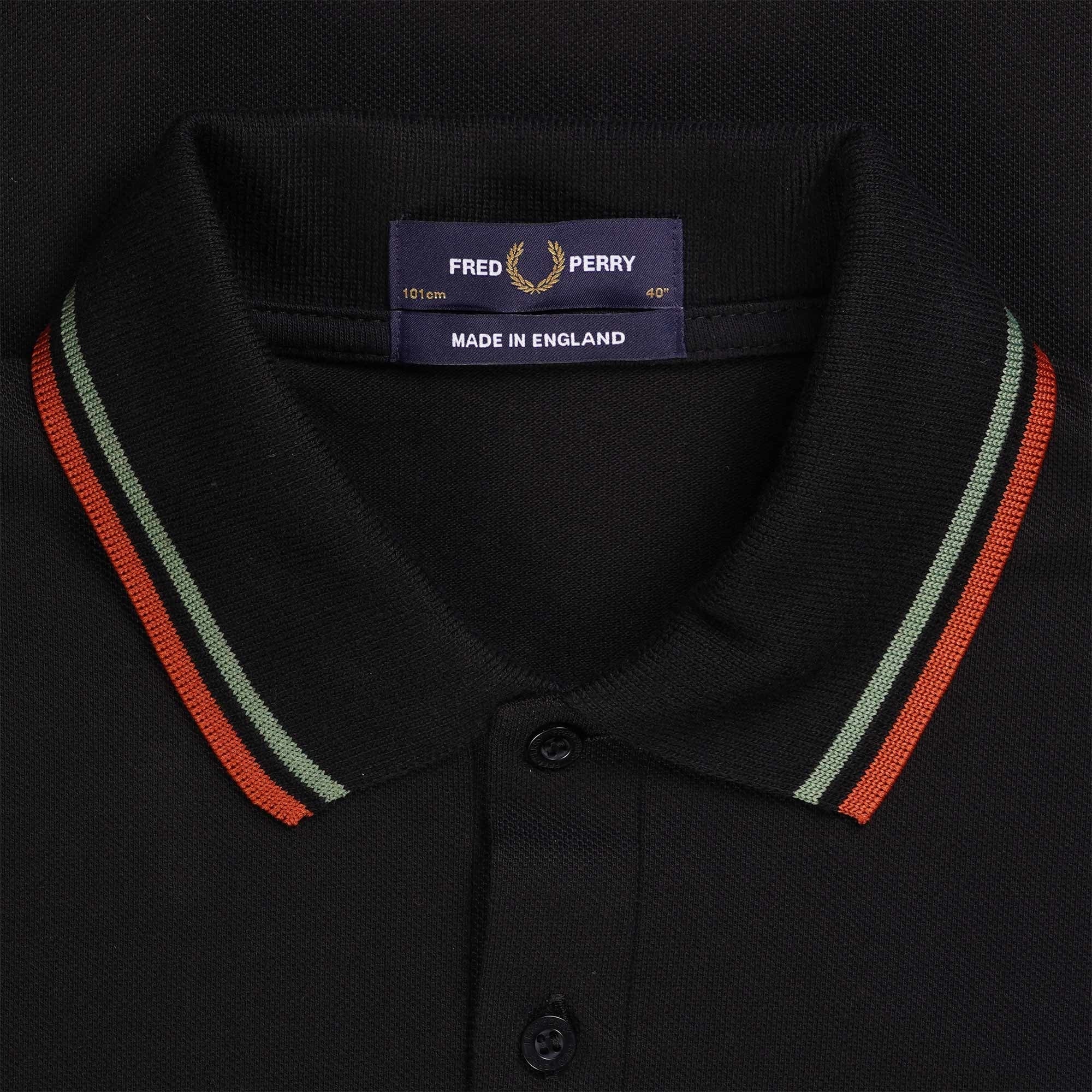 Fred Perry Reissues M12 Twin Tipped Polo Shirt - Black
