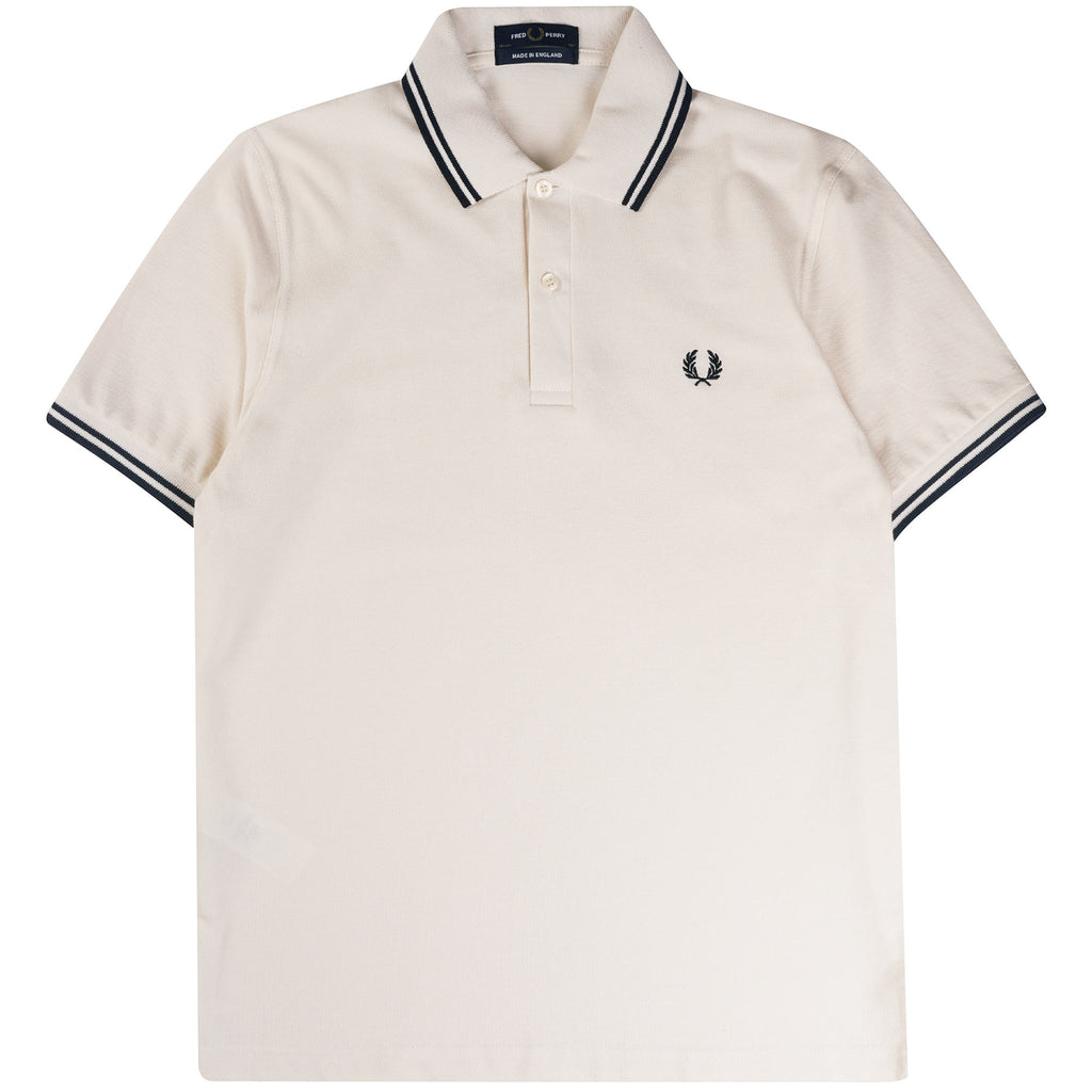 Fred Perry Reissues M12 Twin Tipped Polo Shirt - Ecru/Navy