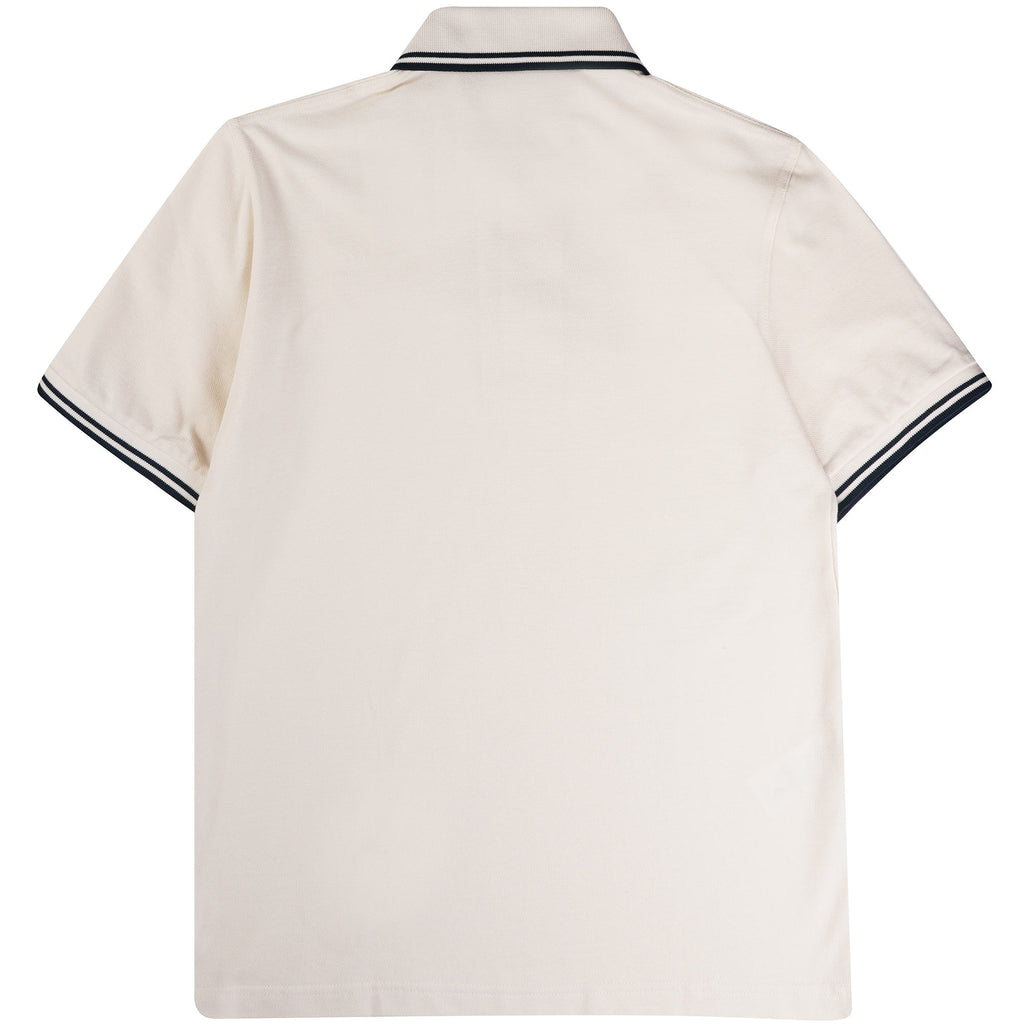 Fred Perry Reissues M12 Twin Tipped Polo Shirt - Ecru/Navy