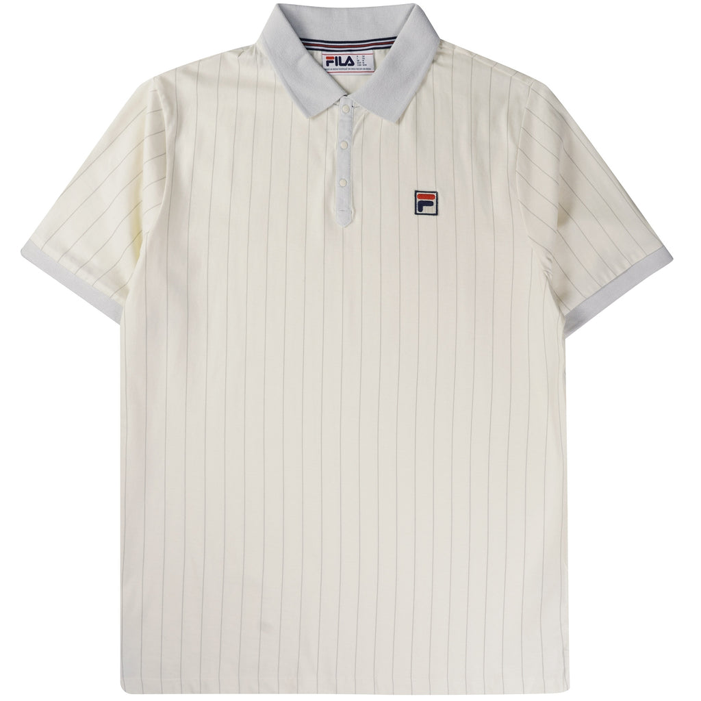 Fila Vintage BB1 Classic Vintage Striped Polo - Egret