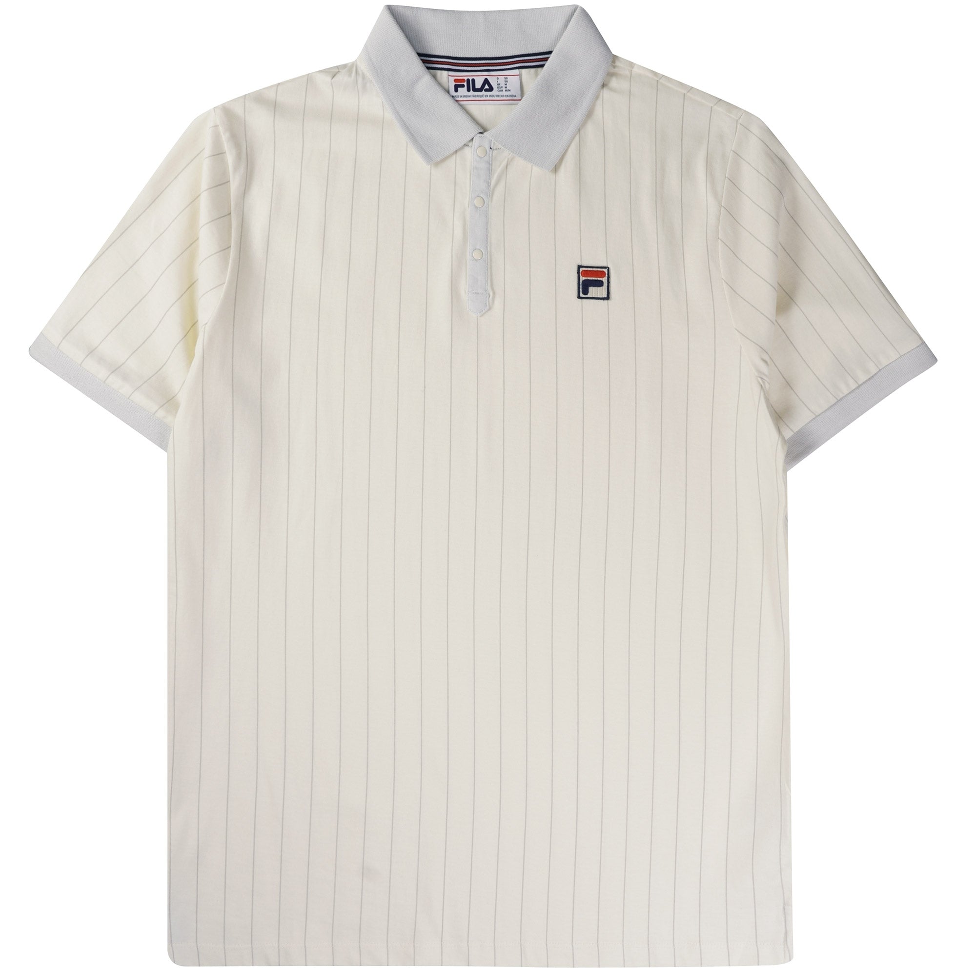 Fila Vintage BB1 Classic Vintage Striped Polo - Egret