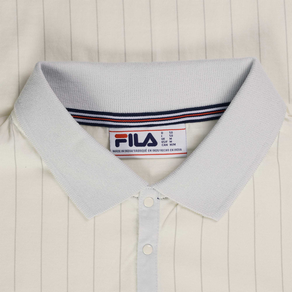 Fila Vintage BB1 Classic Vintage Striped Polo - Egret