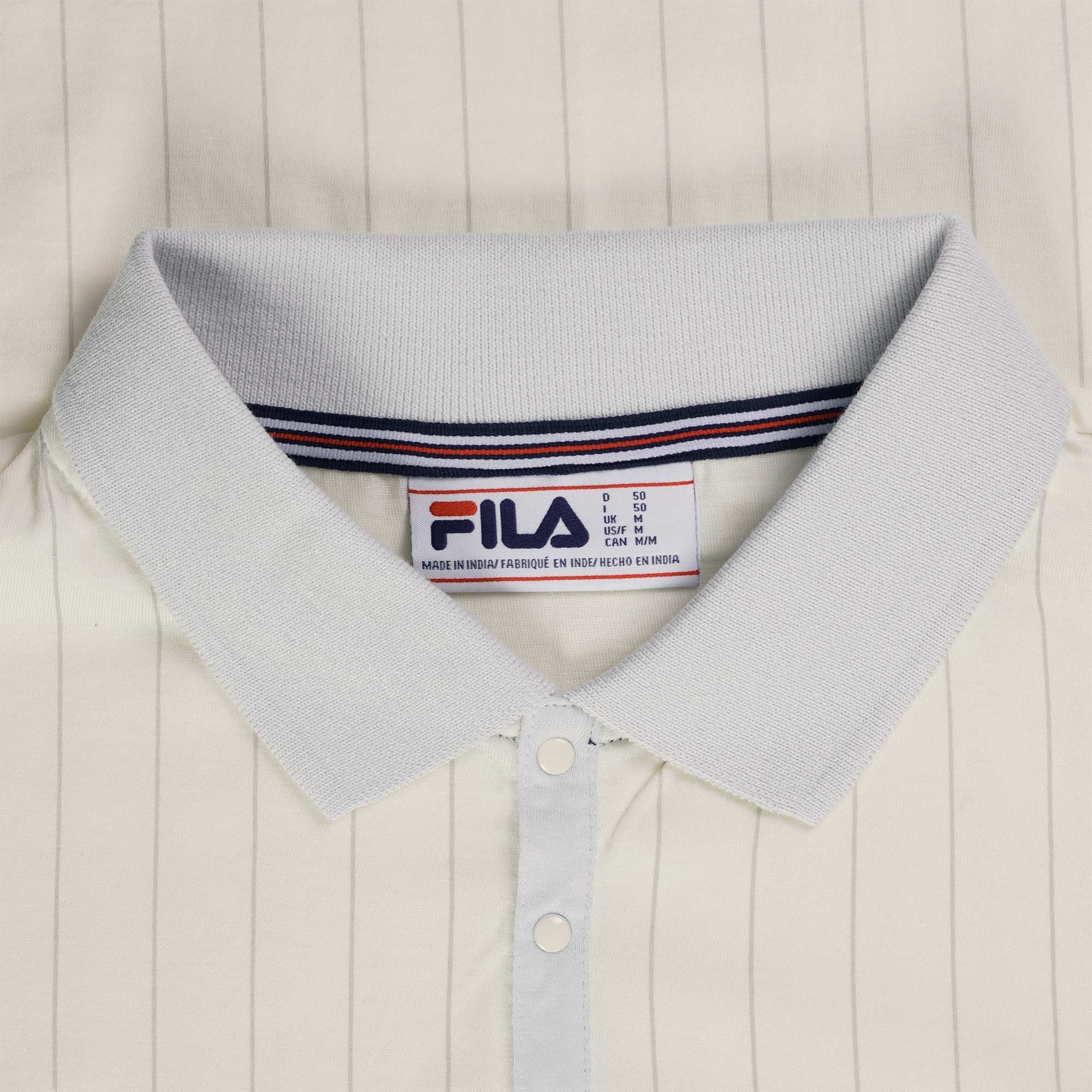 Fila Vintage BB1 Classic Vintage Striped Polo - Egret