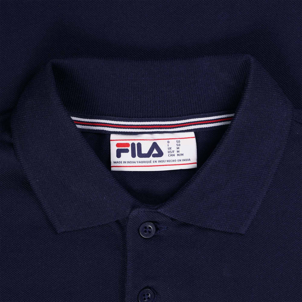 Fila Vintage Custom Two Button Tipped Rib Basic Polo - Fila Navy