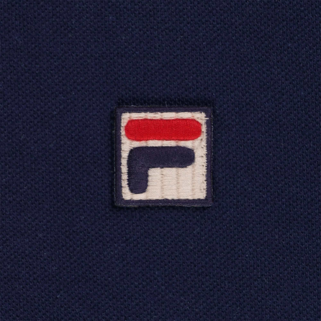 Fila Vintage Custom Two Button Tipped Rib Basic Polo - Fila Navy
