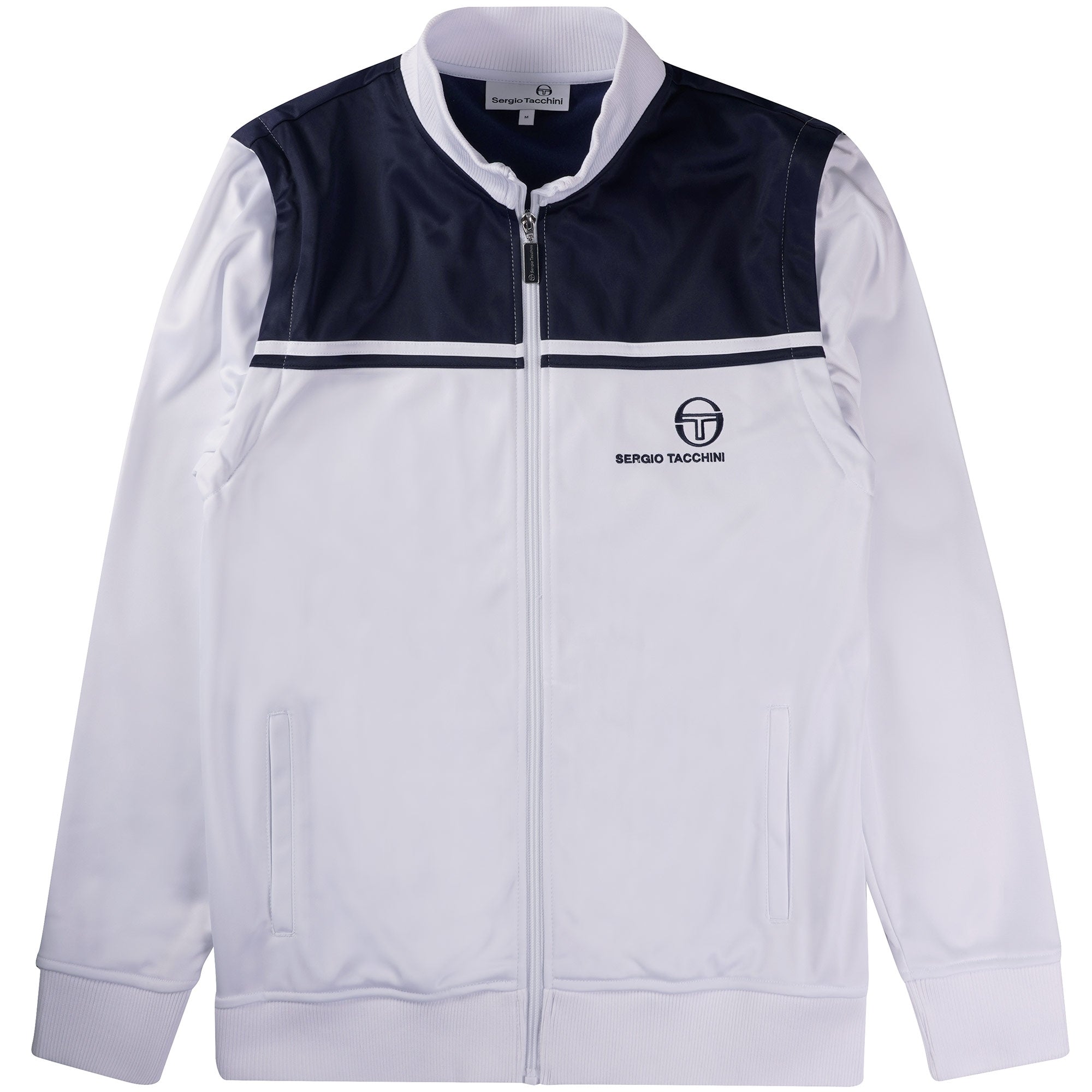 Sergio Tacchini Youngish Line Track Top - White and Blue