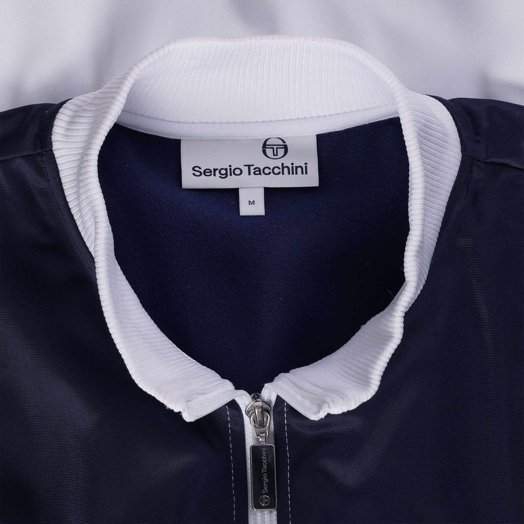 Sergio Tacchini Youngish Line Track Top - White and Blue