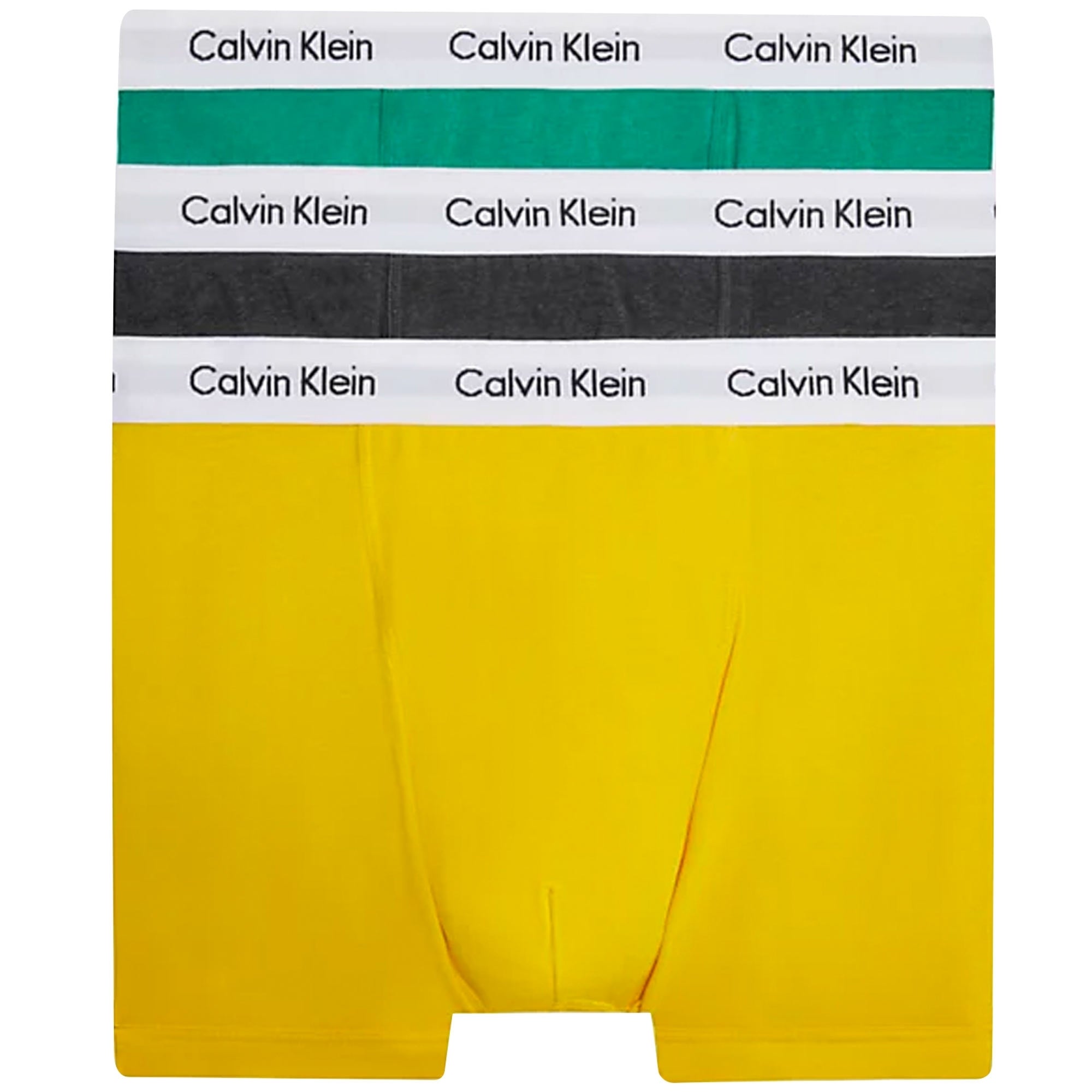 Calvin Klein 3 Pack Trunks - Black, Yellow and Green