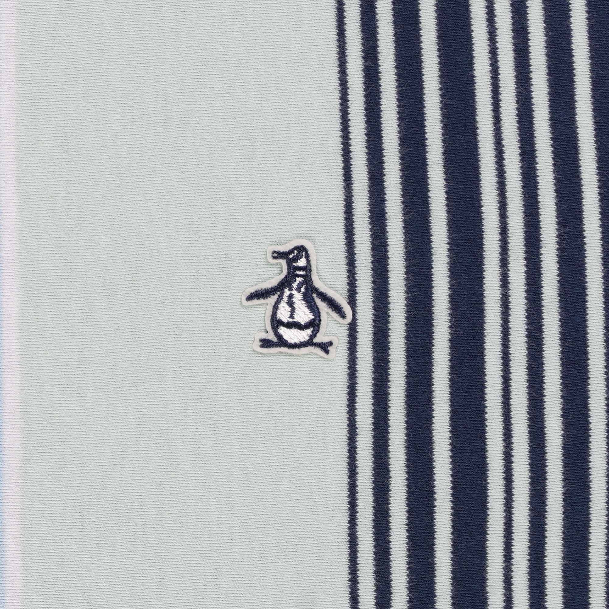 Original Penguin Premium Stripe Short Sleeve Polo Shirt - Dress Blue