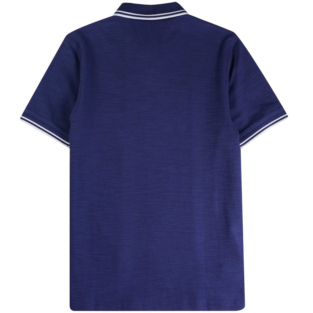 Fred Perry Seersucker Panel Polo Shirt - French Navy