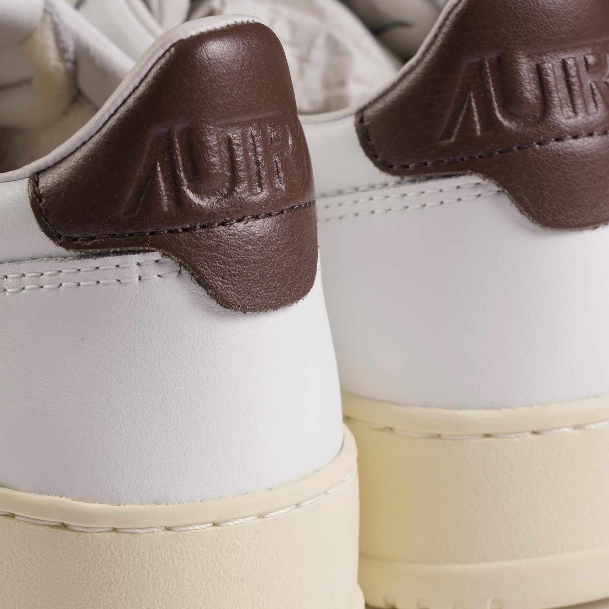 Autry Medalist Low Sneaker - White and Brown
