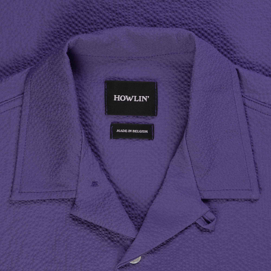 Howlin' Cocktail Shirt - Purple Seersucker