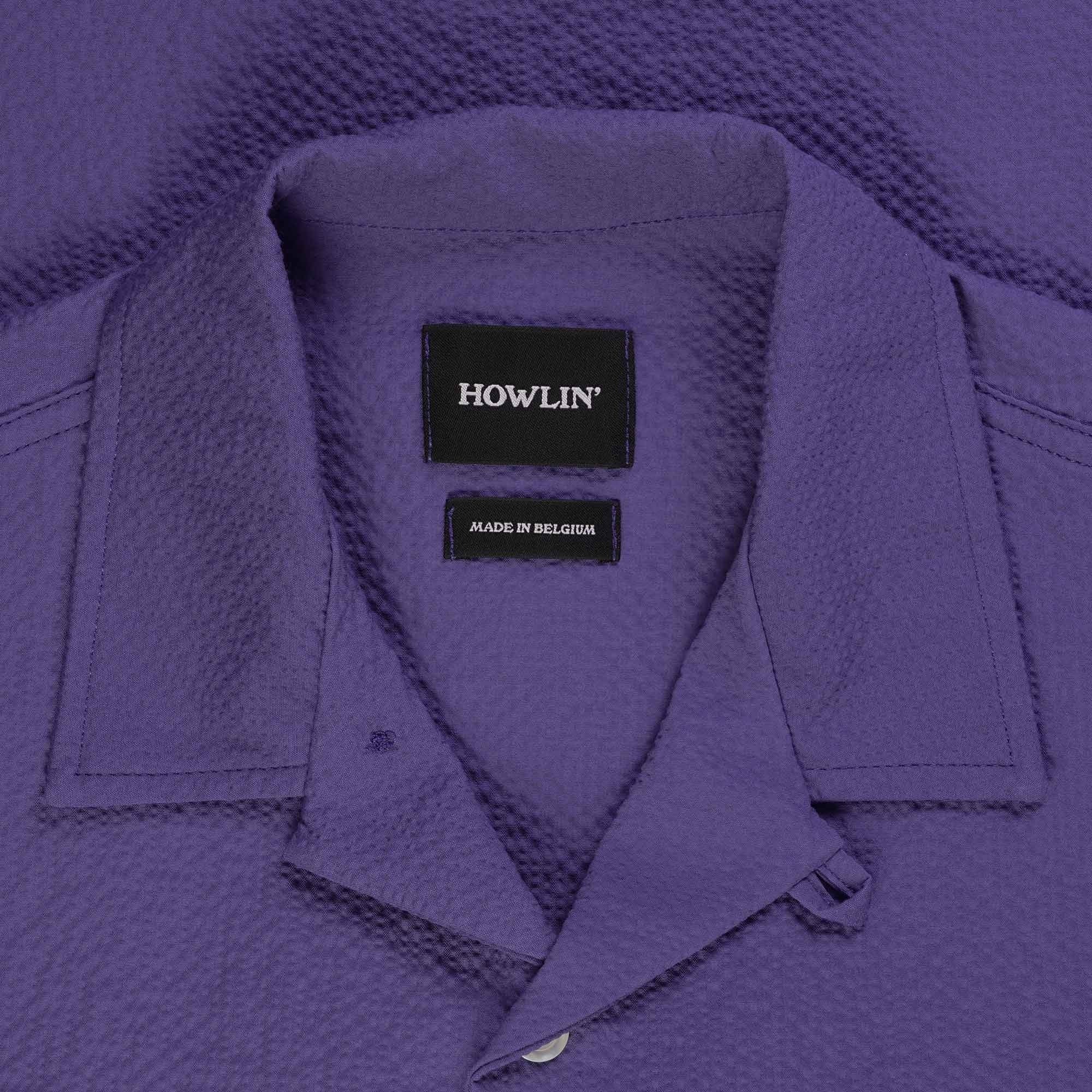 Howlin' Cocktail Shirt - Purple Seersucker