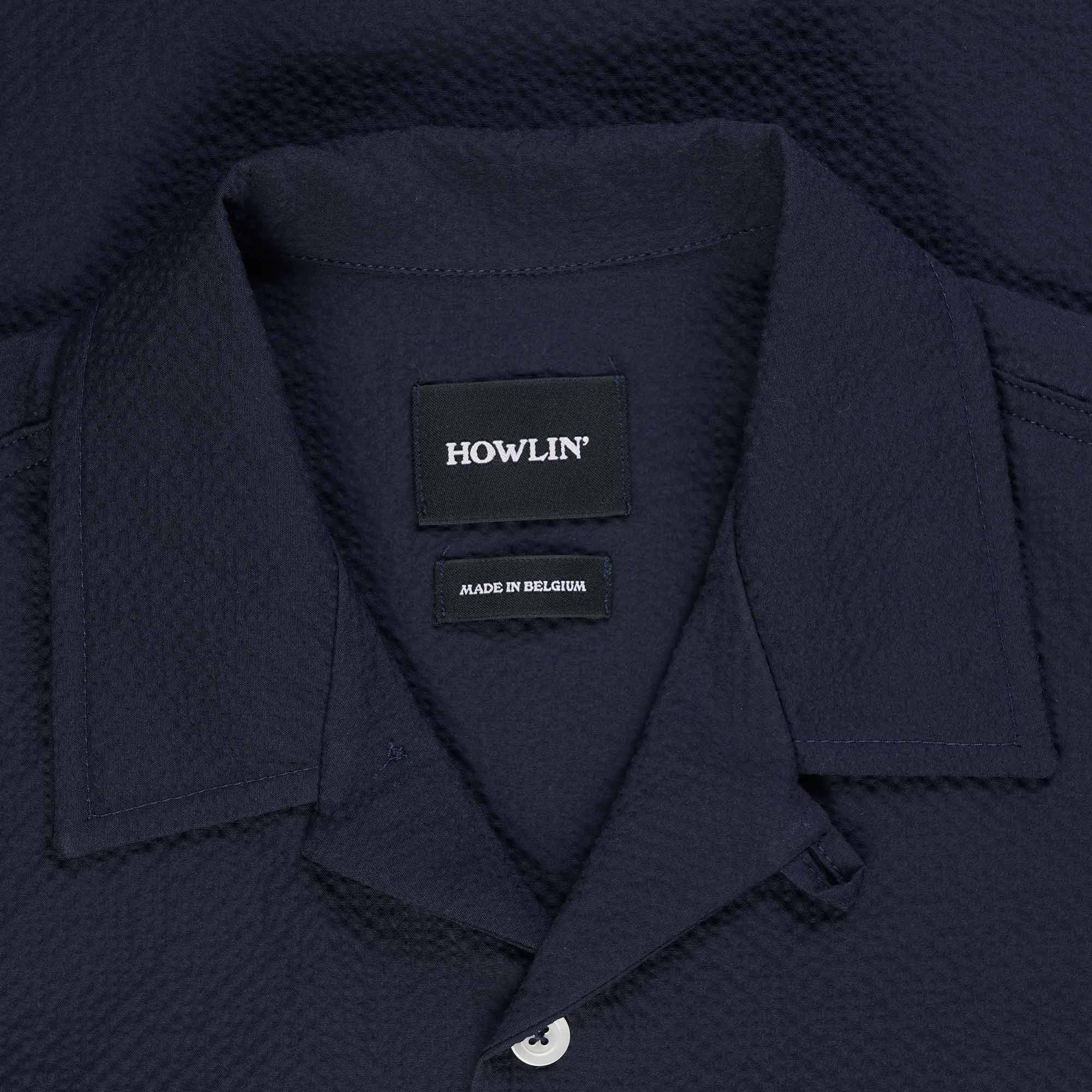 Howlin' Cocktail Shirt - Navy Seersucker