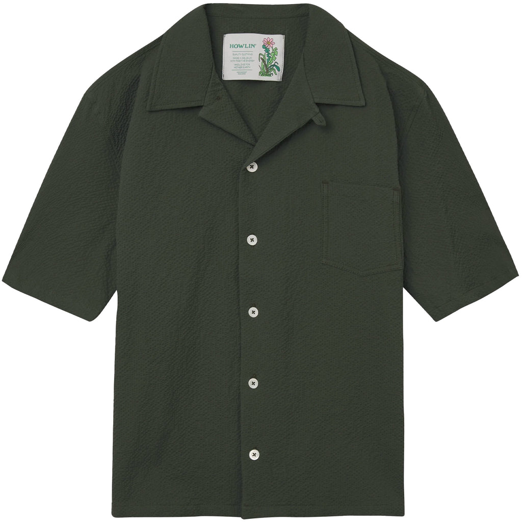 Howlin' Cocktail Shirt - Greenish Seersucker