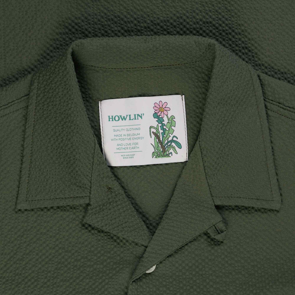 Howlin' Cocktail Shirt - Greenish Seersucker