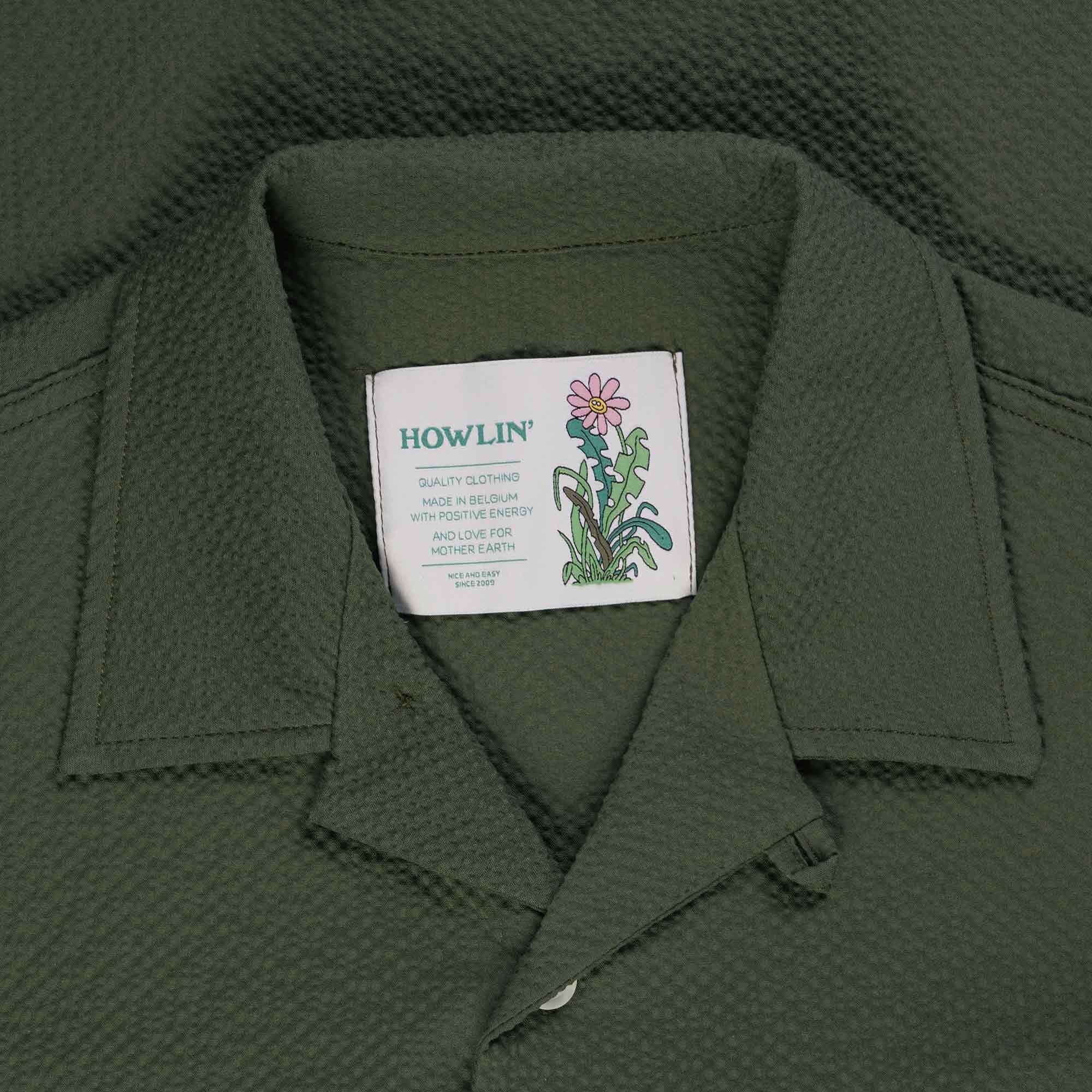 Howlin' Cocktail Shirt - Greenish Seersucker