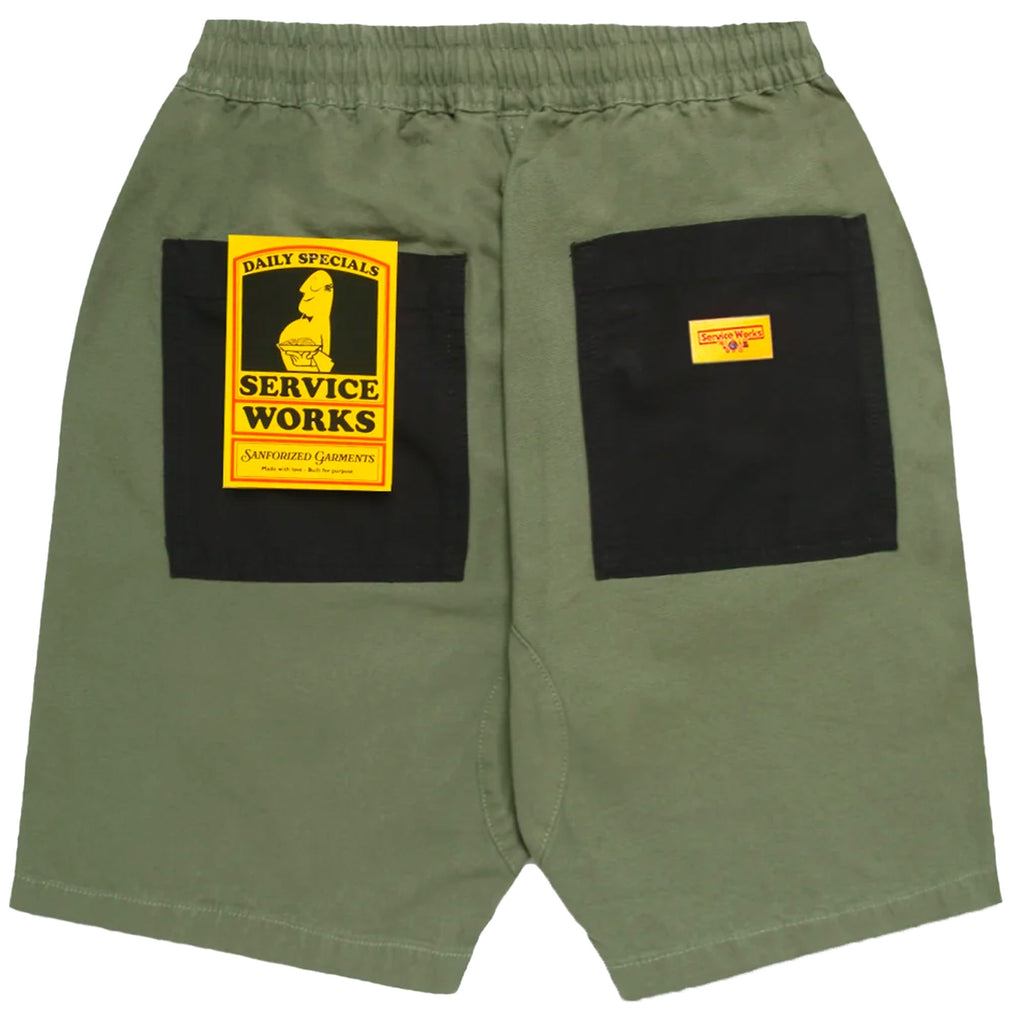 Service Works Classic Chef Shorts - Olive and Black