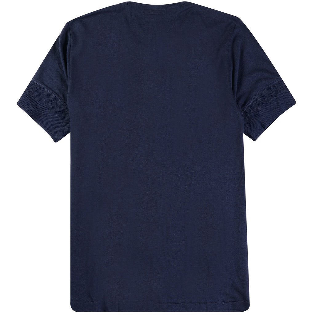 Merz b Schwanen Henley Loop T-Shirt - Ink Blue
