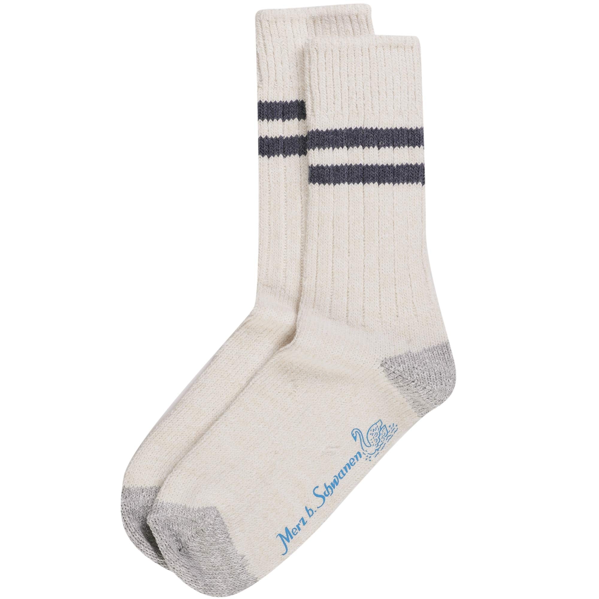 Merz b Schwanen Good Basics Stripe Socks - Natural