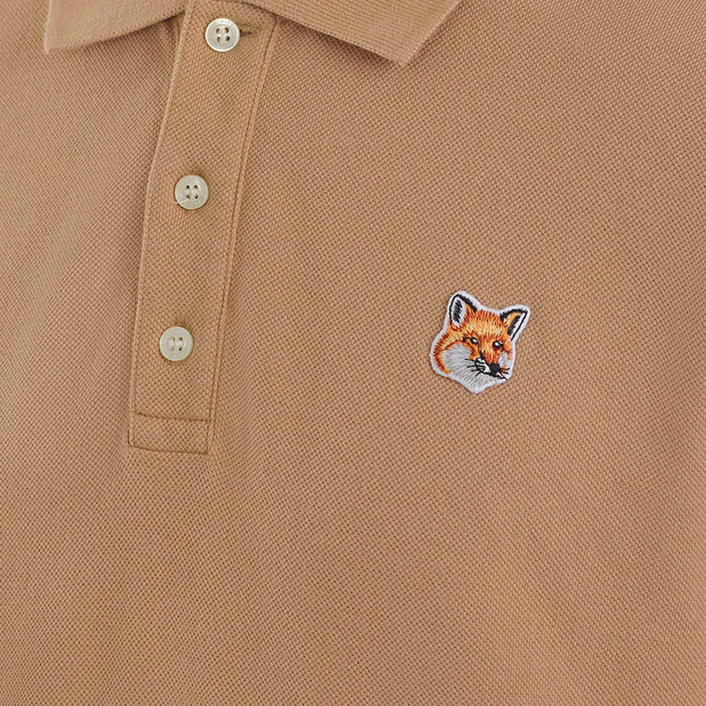 Maison Kitsune Fox Head Patch Classic Polo Shirt - Beige