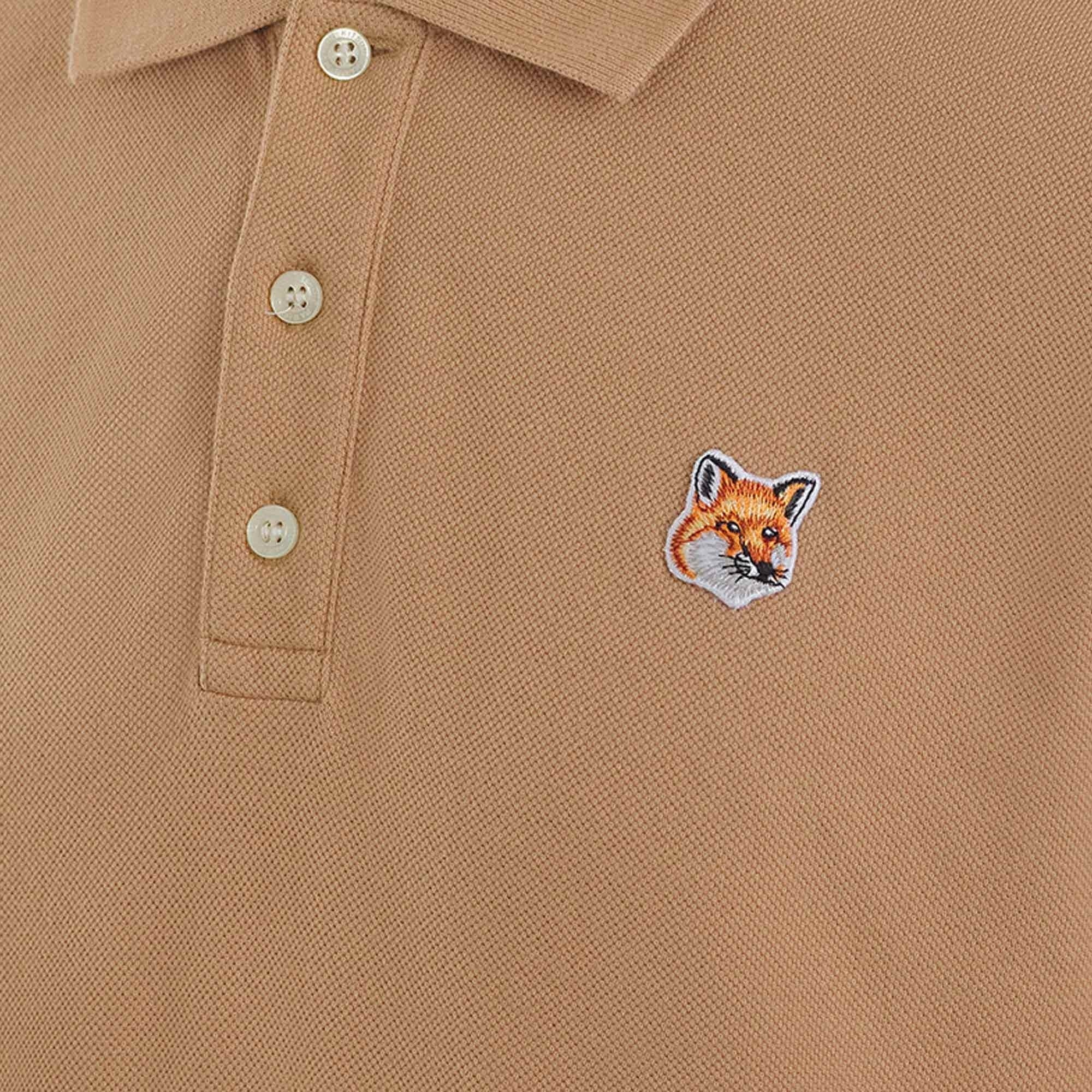 Maison Kitsune Fox Head Patch Classic Polo Shirt - Beige