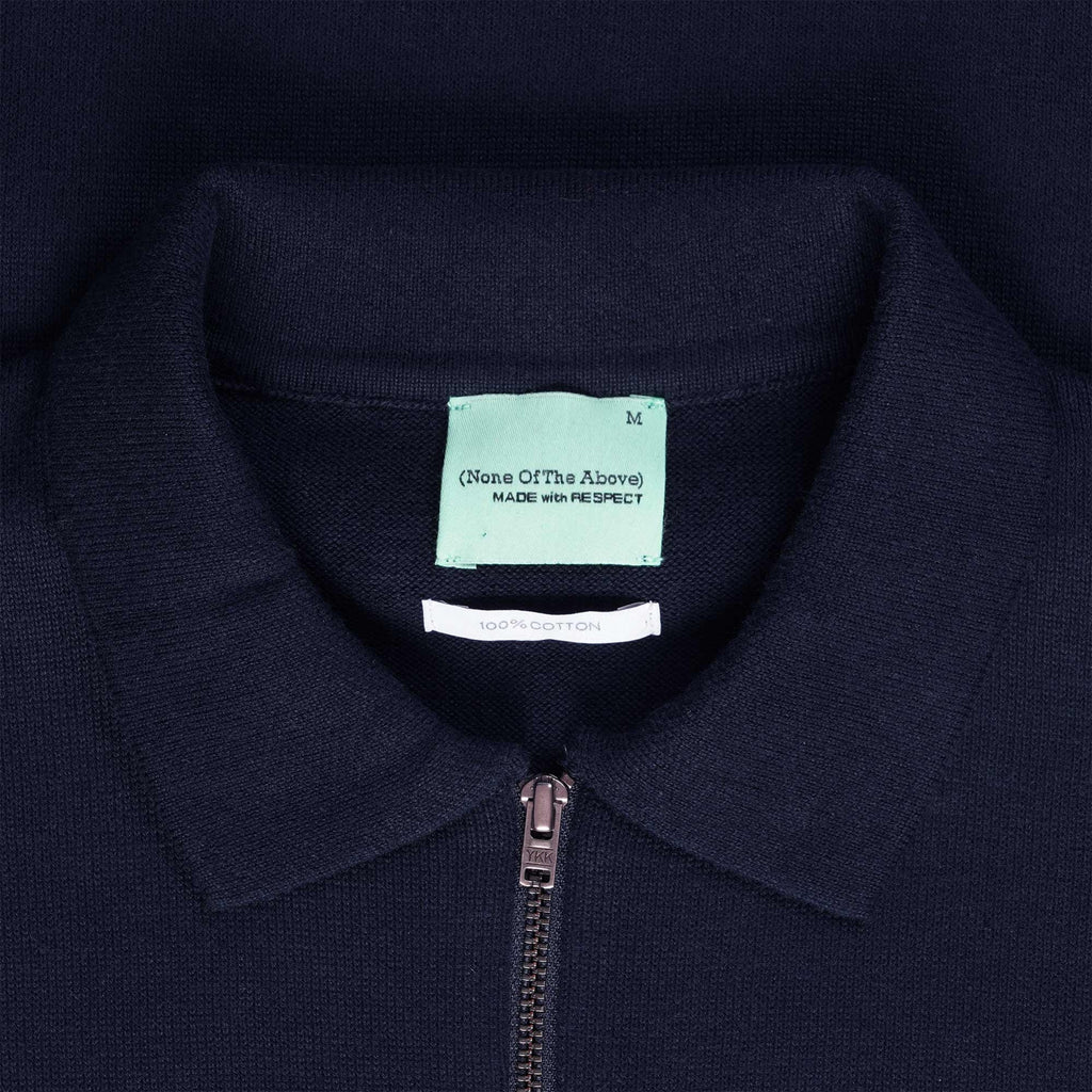 None Of The Above Zip Polo Shirt - Navy