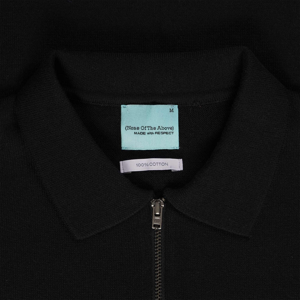 None Of The Above Zip Polo Shirt - Black