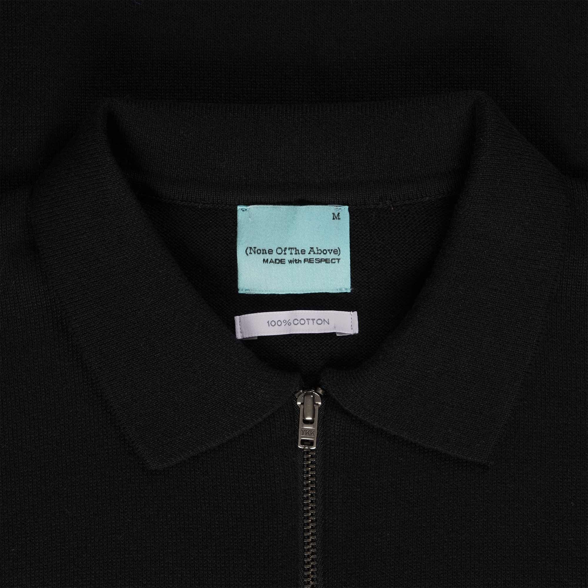 None Of The Above Zip Polo Shirt - Black