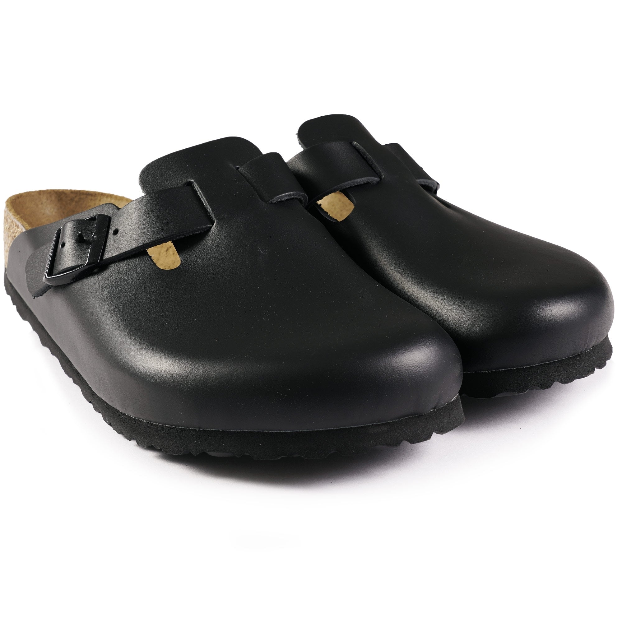 Birkenstock Boston Natural Leather - Black