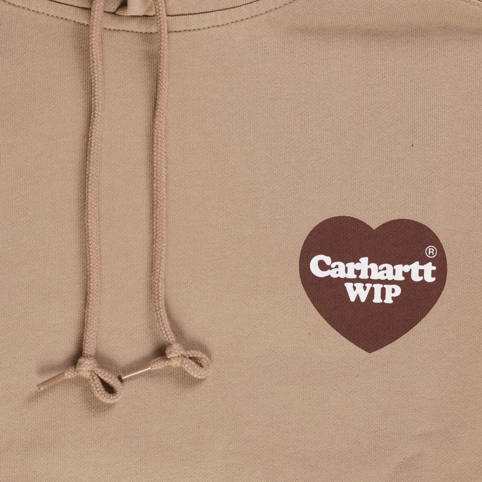 Carhartt WIP Hooded Heart Sweat - Dusty Brown