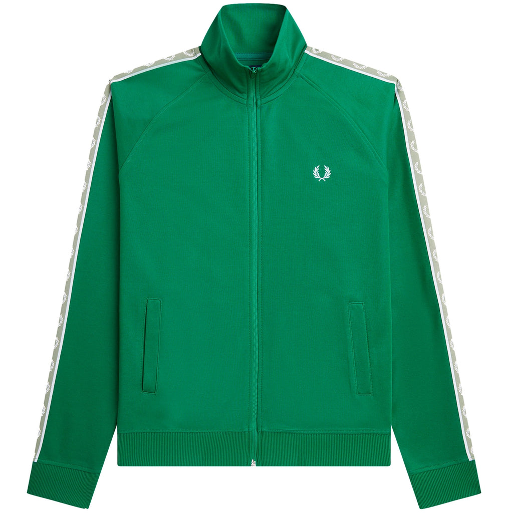 Fred Perry Contrast Tape Track Jacket - FP Green