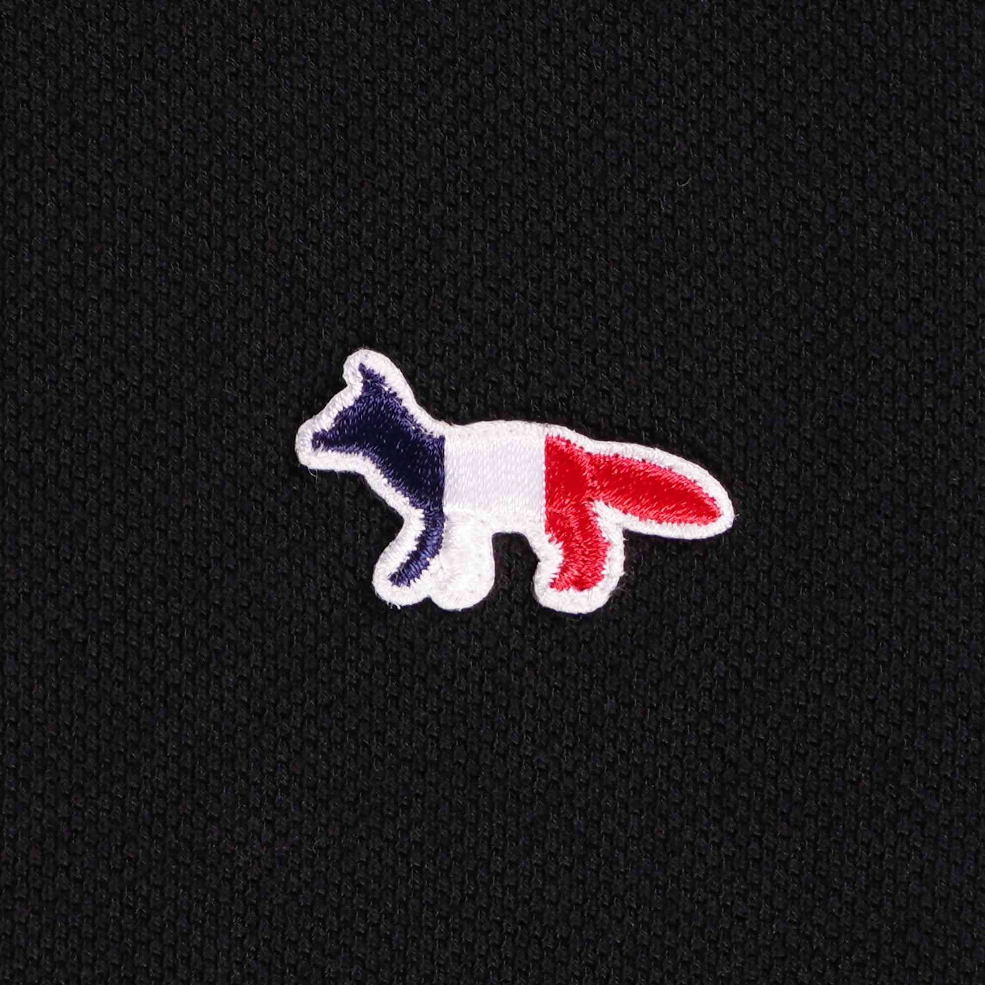 Maison Kitsune Tricolour Patch Classic Polo Shirt - Black