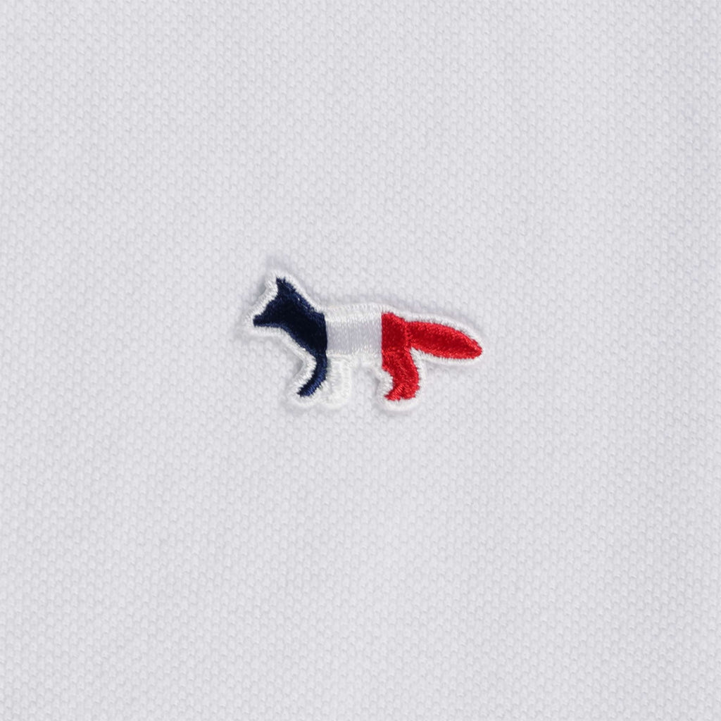 Maison Kitsune Tricolour Patch Classic Polo Shirt - White