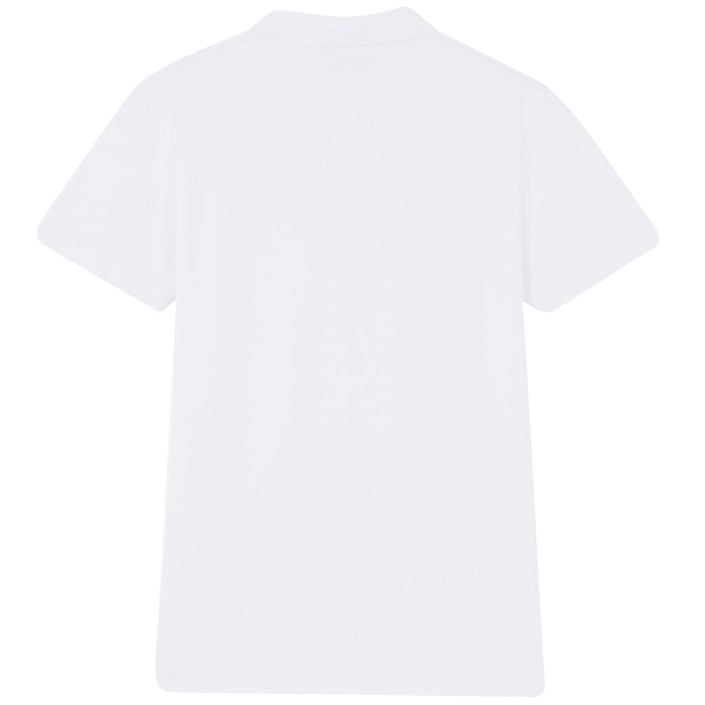 Maison Kitsune Tricolour Patch Classic Polo Shirt - White