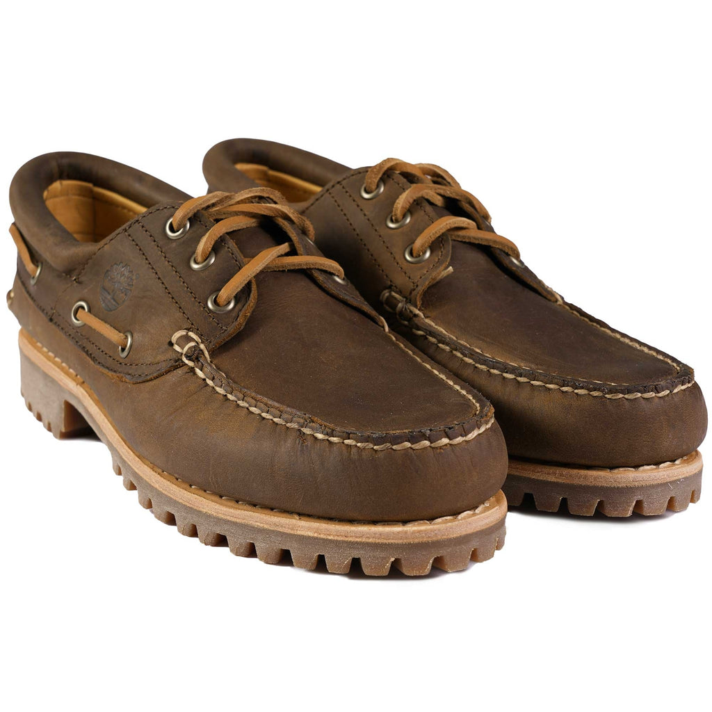 Timberland 3-Eye Lug Handsewn Boat Shoe - Mid Brown