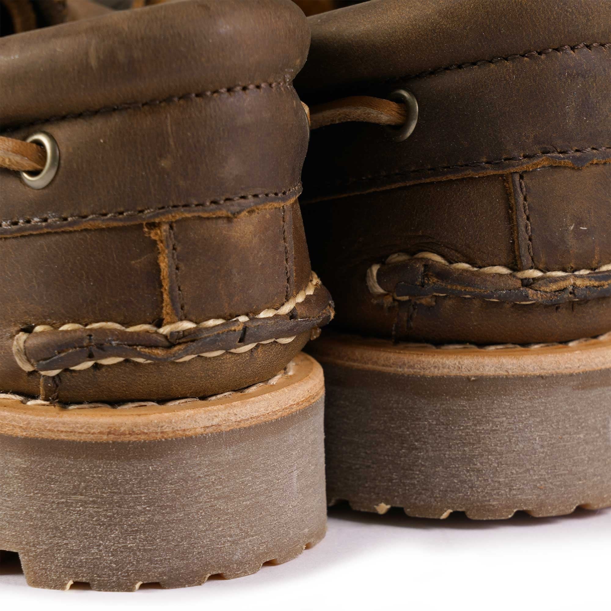 Timberland 3-Eye Lug Handsewn Boat Shoe - Mid Brown