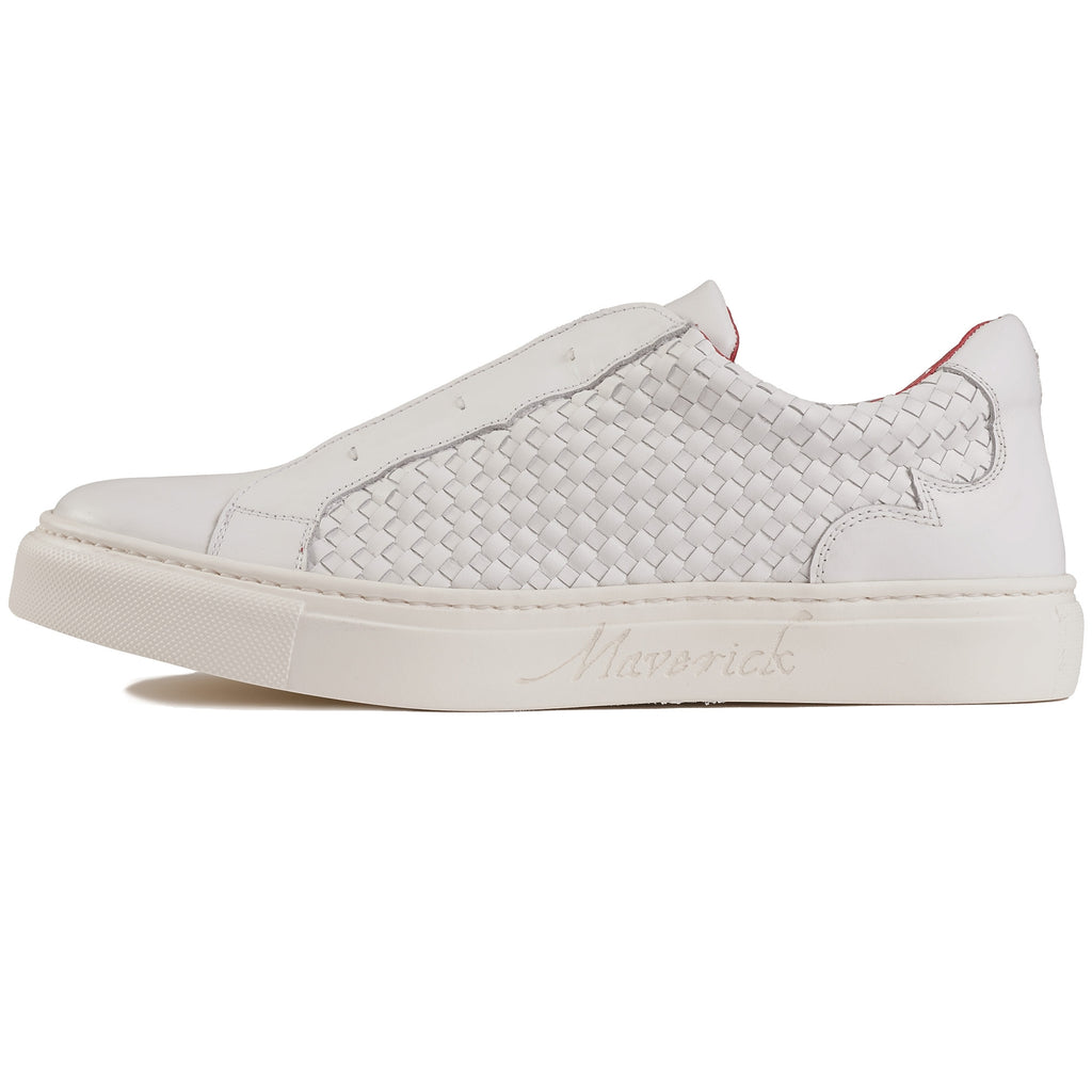 Jeffery West Apollo Woven Leather - White