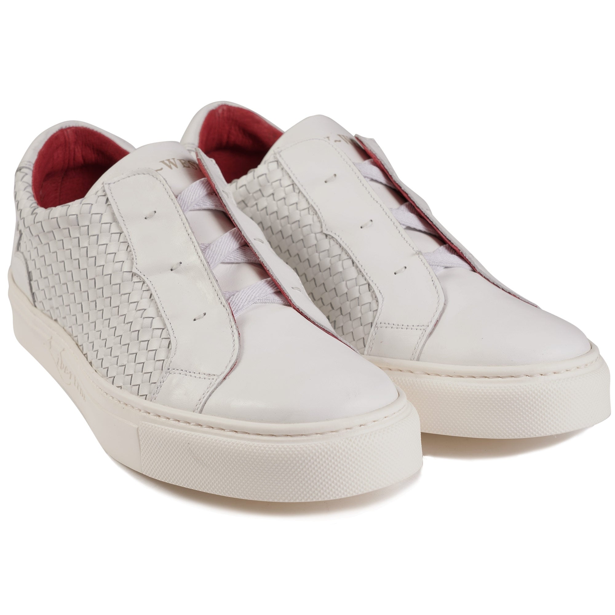 Jeffery West Apollo Woven Leather - White