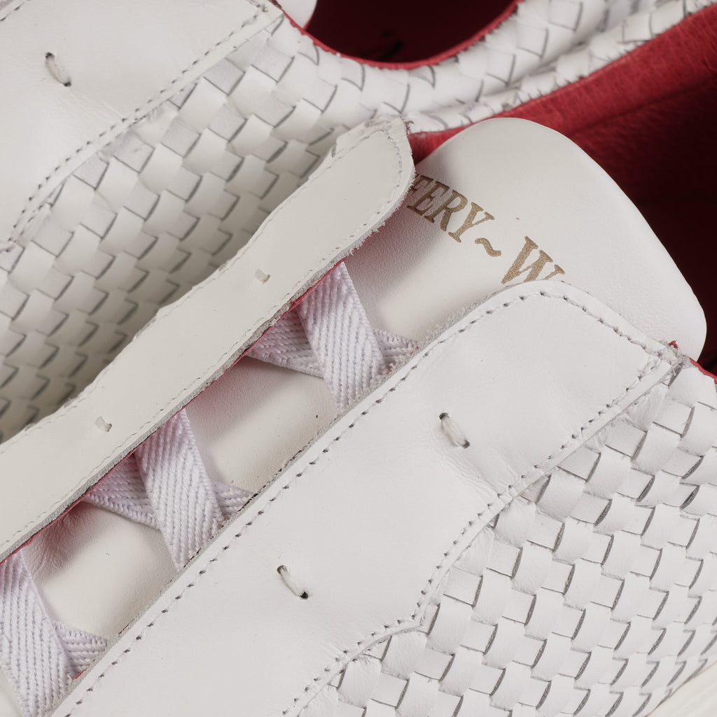 Jeffery West Apollo Woven Leather - White